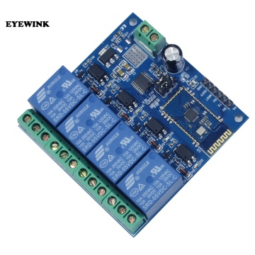 5V 12V/10A 4 channel Bluetooth relay module four channel Bluetooth SPP-C smart home phone APP remote control switch