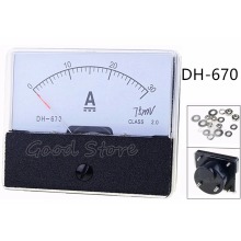 1PCS DC DH-670/CQ-670 100A 150A 200A 300A 400A 500A 600A Analog Panel Meter Ammeter Gauge