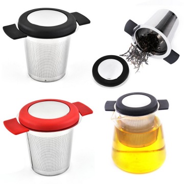 Stainless Steel Tea Infuser Basket For Loose Tea Coffee Filters Reusable Filter Extra Fine Mesh Tea Strainer With Handle And Lid