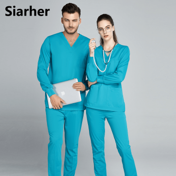 Slim fit Medical Surgical Uniform lab coat Hospital Nurse Uniform Beauty salon Dentist clinic pharmacy Pet veterinar Uniform