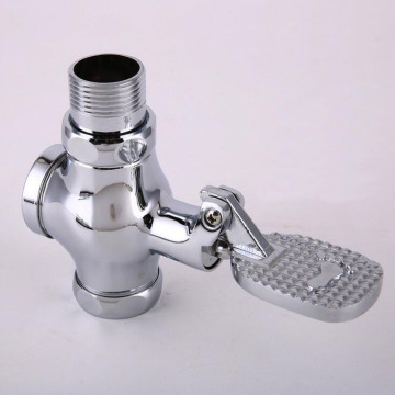 Foot-pressing type public toilet / WC flush valve, Copper stool flushing valve, Urinal flush valve chrome plated, Free Shipping