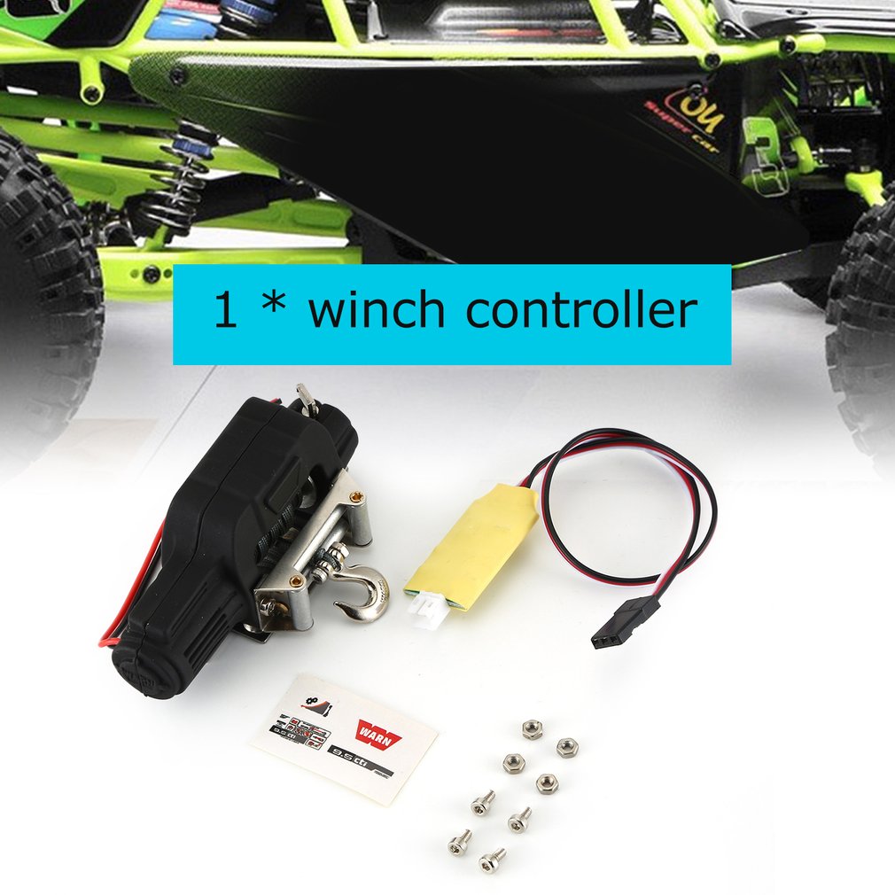 Car model accessories winch control line + single winch green climbing car 90046 D90 SCX10 TRX-4 simulation metal