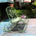 American wrought iron retro outdoor double rocking chair bench garden garden chair park chair garden leisure decoration