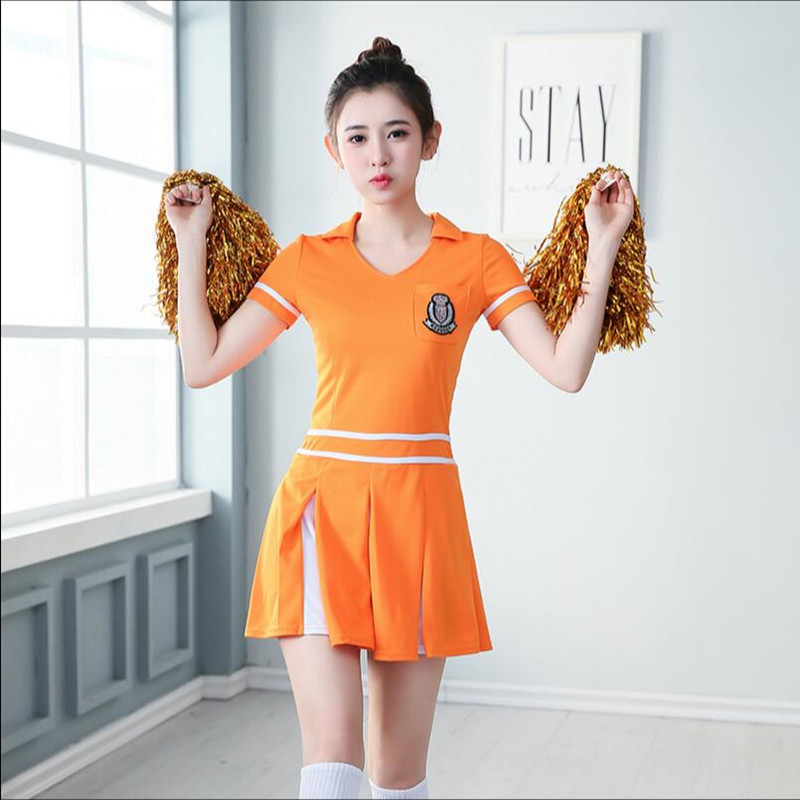 Sport Suits Cheerleading Football Baby Costumes Sexy Fantasy Split Sport Soccer Game Team girl Cheering Uniforms Temptation