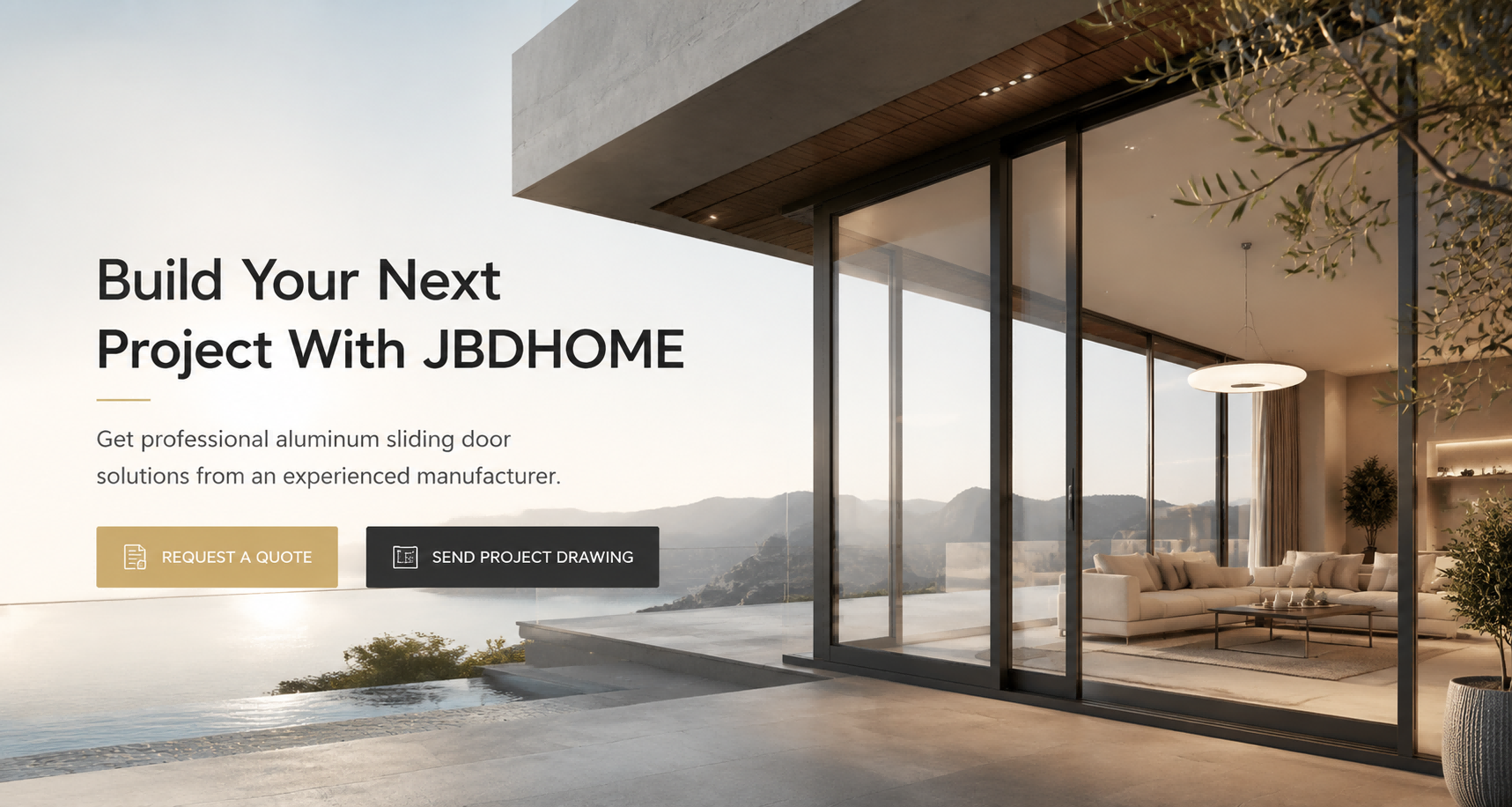 Inquire JBDHOME Aluminum Sliding Doors Now