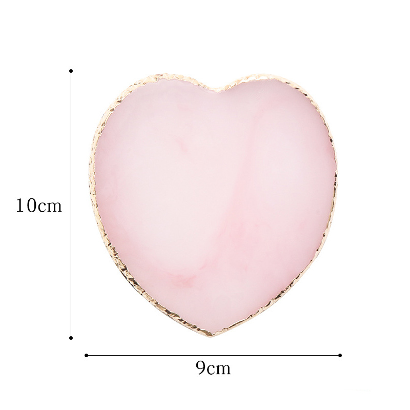 Fashion Resin Display Palette Practice Board Shelf Manicure Color Heart Pad Glue False Nail Art Gel Make Up Palette Tools