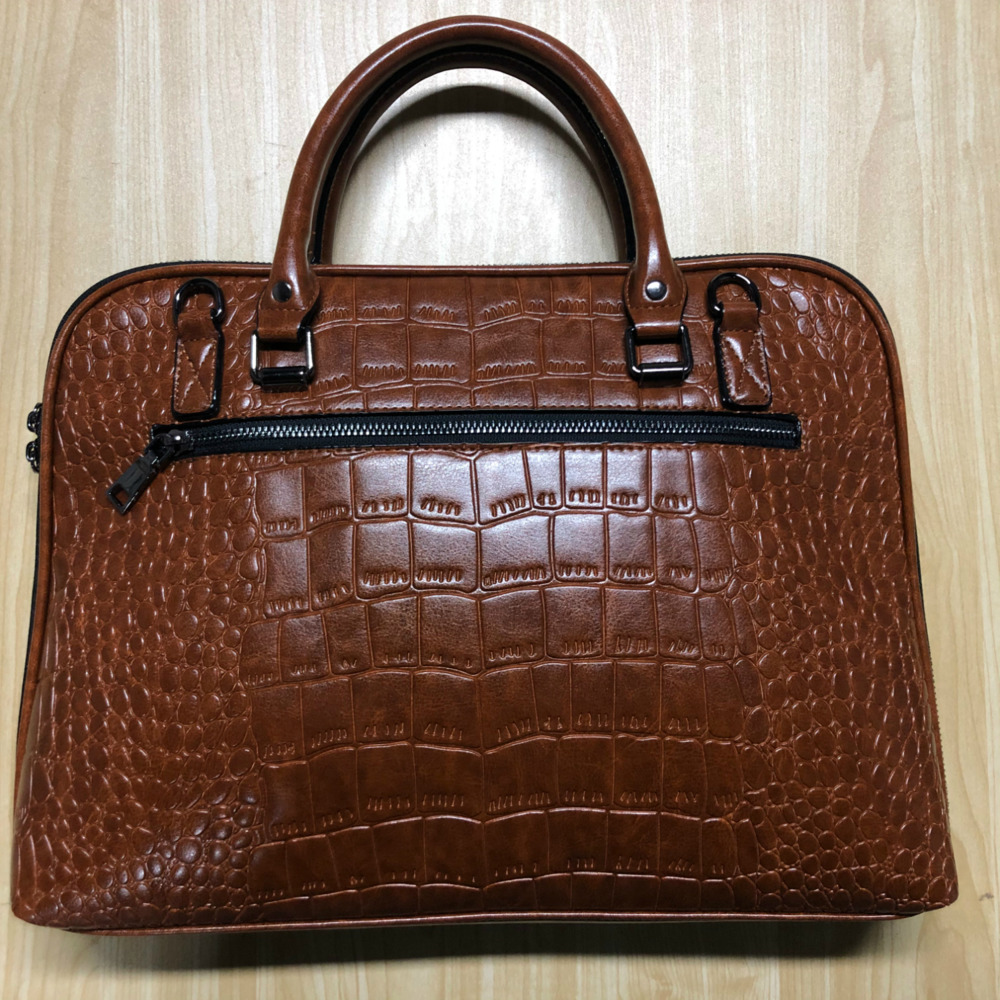 New Leather Women's Briefcase 14" Laptop Handbags Women Shoulder Bag Professional Business Commuting Work Office Leather Handbag
