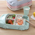 1set creative cartoon car shape baby plate, bamboo fiber PP plate bowl cup, children gift tableware, kid feeding dinner plate