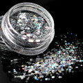 1Box Laser Silver Holographic Sequins Glitter Shimmer Diamond 12 Colors Eye Shiny Skin Highlighter Face Body Glitter Festi #002