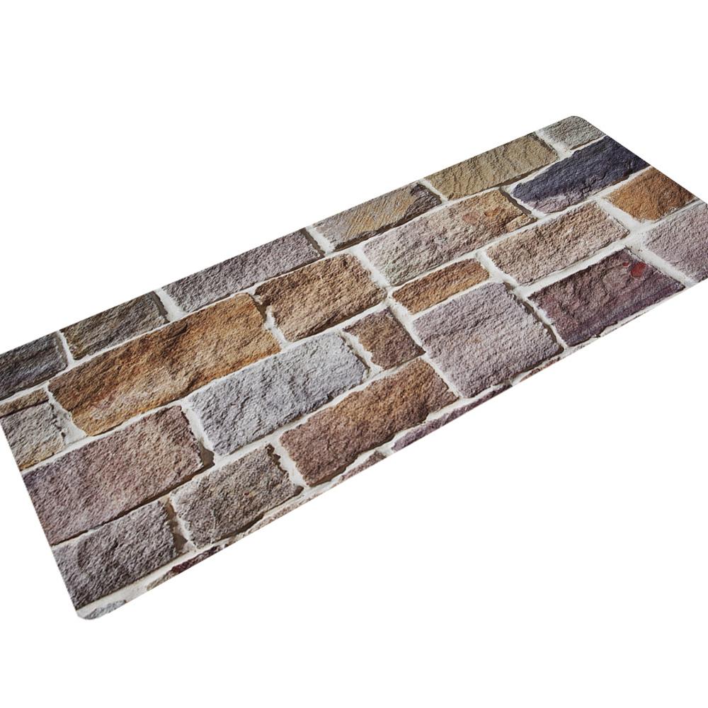 Wall Tiles Length Carpet Antiskid Kitchen Long Rug 40*120cm Cobblestone Floor Door Mat For Living Room Bedroom Tapis Home Decor