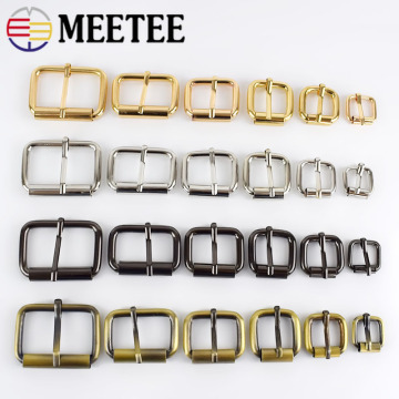 10/20pcs Meetee 13-38mm Metal Shoes Bag Belt Buckles Backpack Adjust Roller Pin Buckle DIY Leather Craft Repair Sewing Accessory