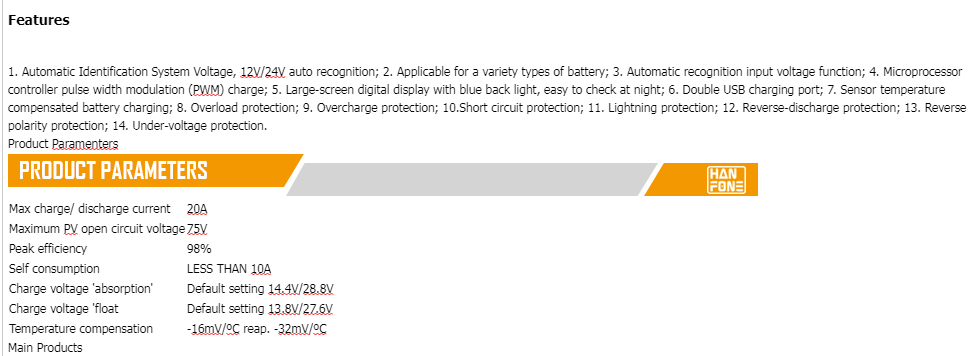 st5-20  features and paprameter