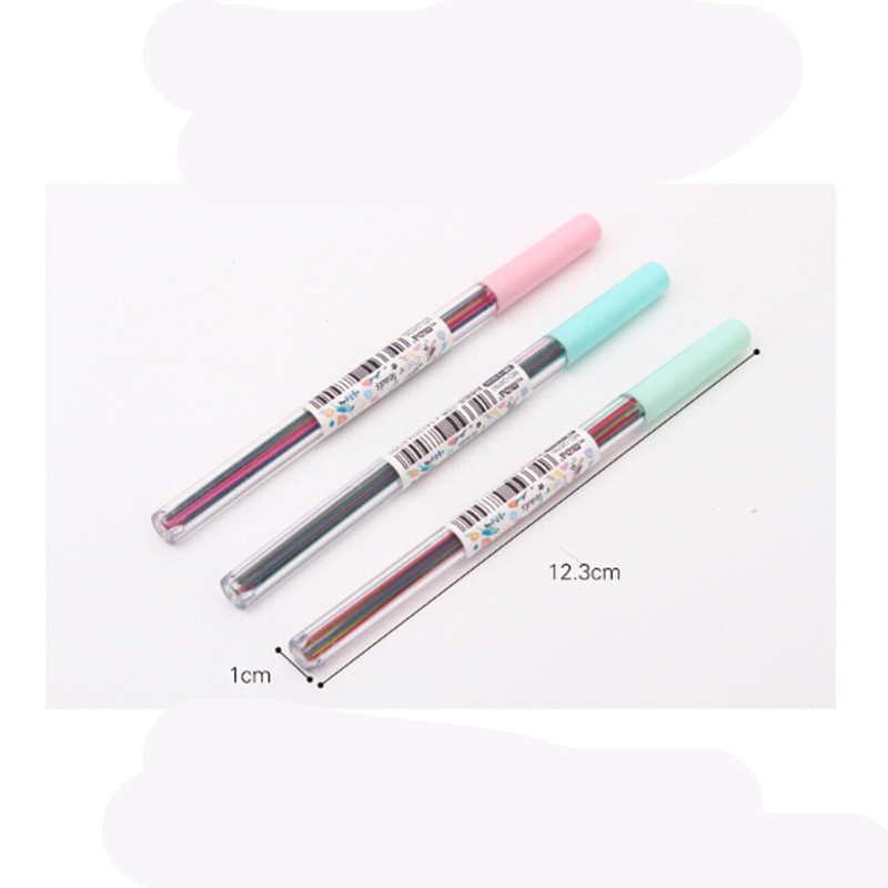 15Pcs/box 0.5/0.7mm Colorful Mechanical Pencil Lead Art Sketch Drawing Lead Students Stationery School Office Supplies