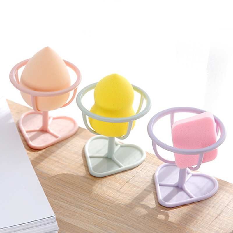 Heart Shape Makeup Sponge Holder Beauty Egg Powder Puff Storage Drying Holder Cosmetic Puff Holder Storage Bracket Random Color