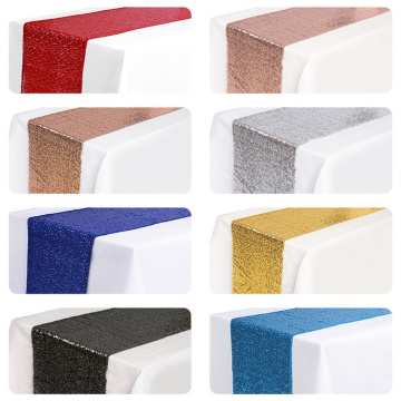 Glitter Sequin Table Runners Table cover Satin Tablecloth For Wedding Party Banquet Home Hotel Table Decoration M/L