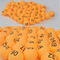 Huieson 50Pcs/Pack Colorful Entertainment Ping Pong Balls with Number Table Tennis Ball for Lottery Game Advertisement 2.4g