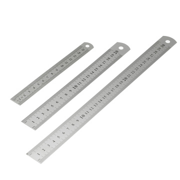 Double Side 0.7mm 50cm and 0.5mm 30cm / 20cm / 15cm Scale Stainless Steel Straight Ruler Measuring Tool