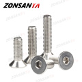 ZONSANTA M2 M2.5 M3 M4 M5 M6 Din7991 304 stainless steel Bolt Hexagon Hex Socket Flat Head Countersunk Screw Furniture screws