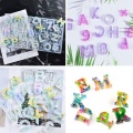 1 Set Crystal Epoxy Resin Mold Alphabet Letter Number Keychain Pendant Casting Silicone Mould DIY Crafts Jewelry Making Tools
