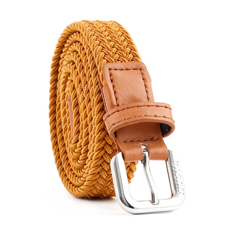 Hot Sale Men Women Casual Knitted Pin Buckle Belt Woven Elastic Stretch Belts Plain Webbing Belt For Jeans Fashion Braided Belt