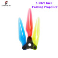24 PCS/12 Pairs Dalprop Fold 5.1/6/7 Inch Smooth DIY Props Long Range Propeller for FPV Racing RC Drone Quadcopter RC Parts Accs