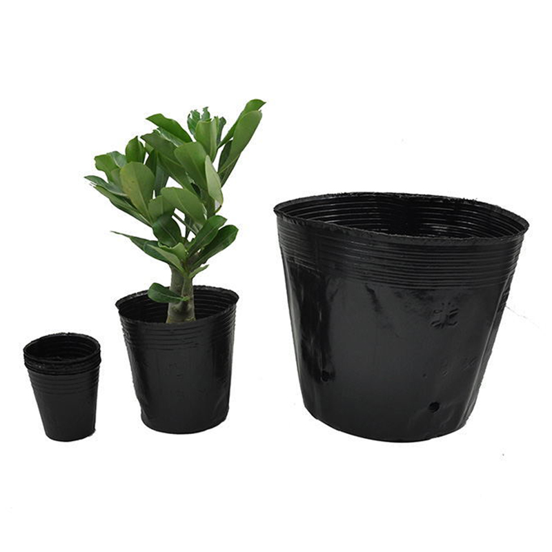 100PCS Garden Black Plastic Grow Pot Nutrition Bowl Seedling Cup Balcony Garden Planter Home Decor Seedling Flowerpot