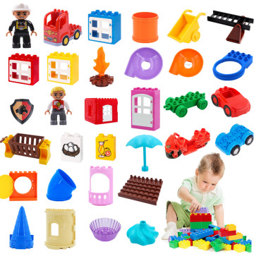 Duploe Accessioes Bricks Blocks Parts for Kids Creative Educational Building Toys for Children Compatible with Duploed kids gift