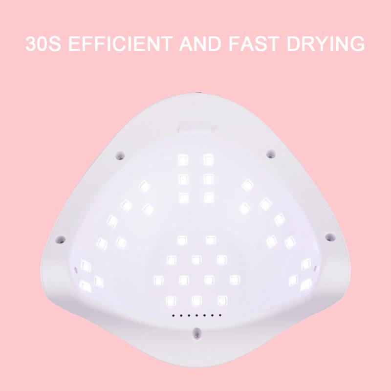 80W UV LED Lamp Gel Polish Nail Lamp Nail Dryer 36 LEDs Smart Display Dryer Lamp Polish Sun Light Timer EU/US Plug Manicure Tool