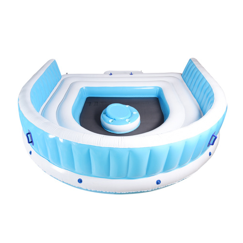Inflatable Island Floating Raft 6 Person Lounge Boat for Sale, Offer Inflatable Island Floating Raft 6 Person Lounge Boat