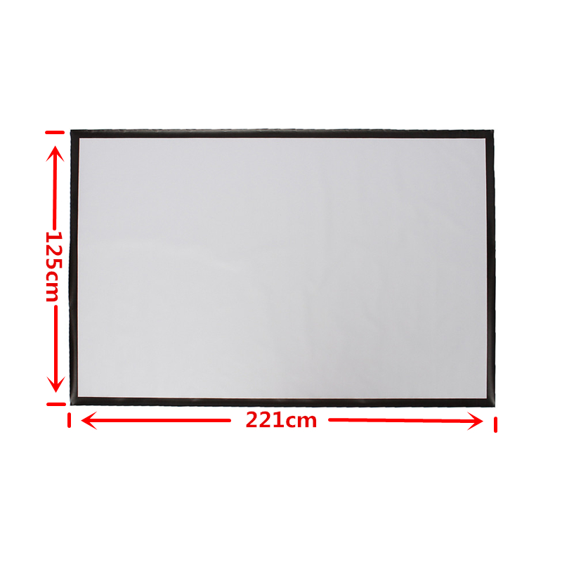 16:9 Portable Projector Accessorie Screen 100 Inch PVC Projection Screen Matt White Fabric For Game Office Meeting Home Theater