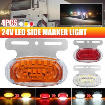4/8/12x 44LED Truck Side Marker Repeater Ligh for SUV Trailers Lorry RV Bus Boatt 24V Turn Signal Light Lamp with Puddle Light