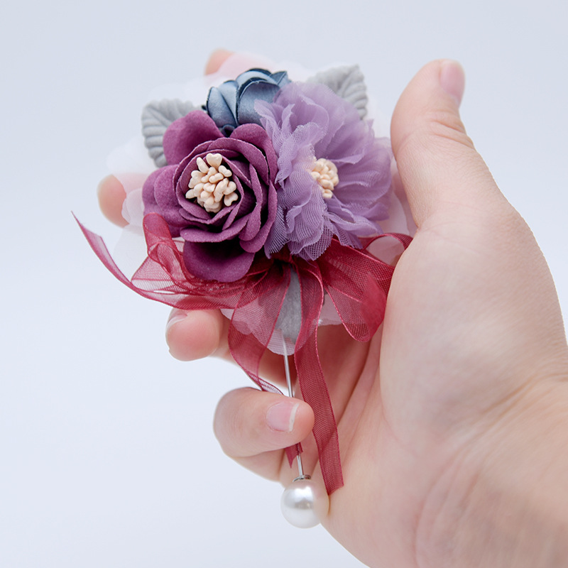 Wrist Corsage Bridesmaid Sisters Hand Flowers Artificial Bride Flowers For Wedding Dancing Party Decor Bridal Prom Accessories