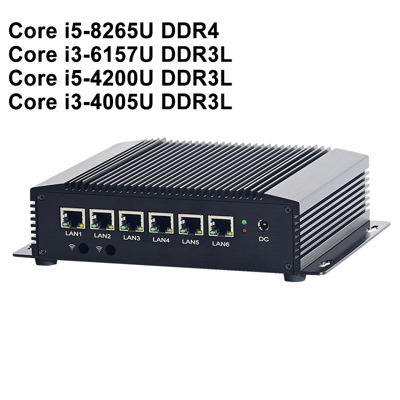 High Configurations Pfsense Pc Intel Core i5 8250U 2400Mhz DDR4 RAM Slot Max 32GB Firewall Router Processor 6 Lans AES-NI VPN Pc