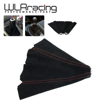 WLR RACING - Suede leather Red / Blue JDM Stitch Shift Knob Shifter Boot Cover MT/AT WLR-SBC11