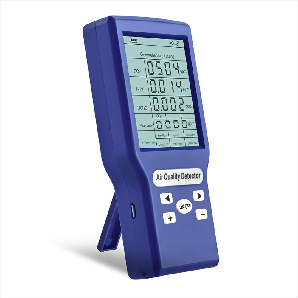 Digital CO2 Sensor PPM Meters Mini Carbon Dioxide Detector Gas Analyzer Air Quality Monitor Gas Detector TVOC HCHO PM2.5 Meter