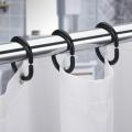 12pcs Color Plastic C Shape Bath Drape Shower Ring Loop Bendable Bathroom Curtain Hooks Curtain Poles Shower Rod Hook Hanger