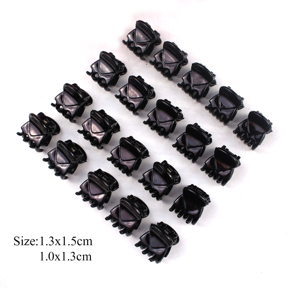 12Pcs/sets Solid Simple Plastic Mini Crab Hair Claws Girls Novelty Hairpins Hair Clips Clamp Hair Accessories For Women's Gifts