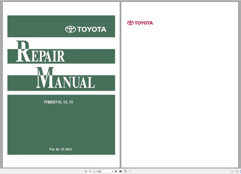 for Toyota Forklift Truck 8 Series Service Manuals PDF 4.34GB DVD