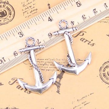 4pcs Charms anchor sea 44x30mm Antique Pendants,Vintage Tibetan Silver Jewelry,DIY for bracelet necklace
