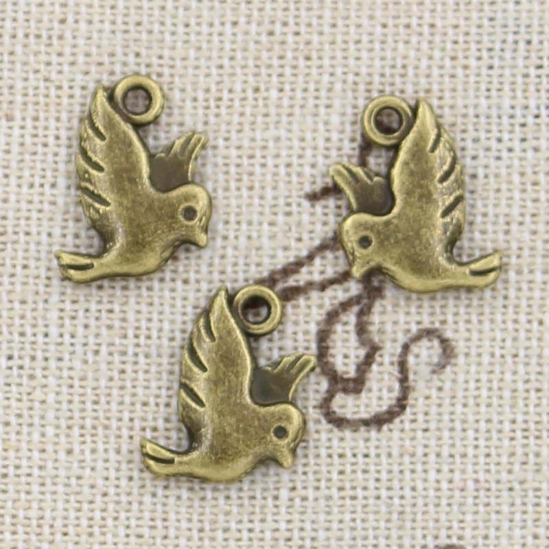 15pcs Charms Fly Bird 15x11mm Antique Making Pendant fit,Vintage Tibetan Bronze Silver color,DIY Handmade Jewelry