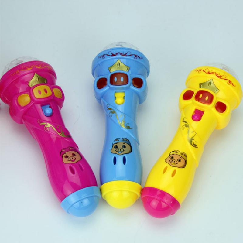 Funny Lighting Toys Kids Jouet Bebe Flash Microphone Model Cute Mini Wireless Music Karaoke Luminous Toys For Baby Model Gift