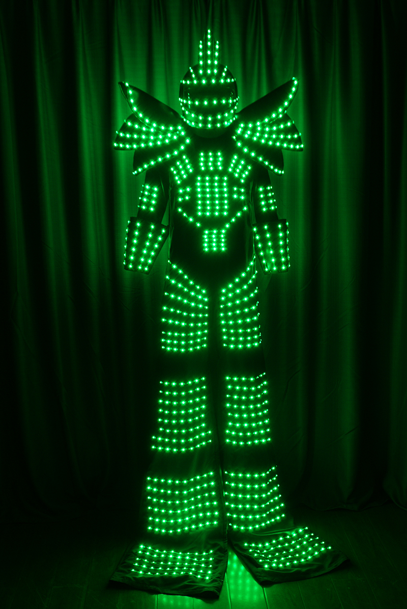 LED Light Sorghum Robot Suit Rangers Stilts Clothes Luminous Costumes Giant bar Party Performance Electronic Music Dance Show