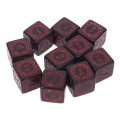 10Pcs D6 Polyhedral Dice Square Edged Numbers 6 Sidedices Beads Table Board Game for Bar Club Party Entertainment Wholesale