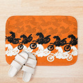 Orange dirt bike motocross MX racing Bath Mat Bathroom Bath Mat Set Mirrofiber Cartoon Bath Rug Set