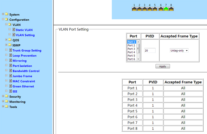 24V 8-Port full gigabit managed PoE Switch 24v POE SWITCH 24v Managed switch