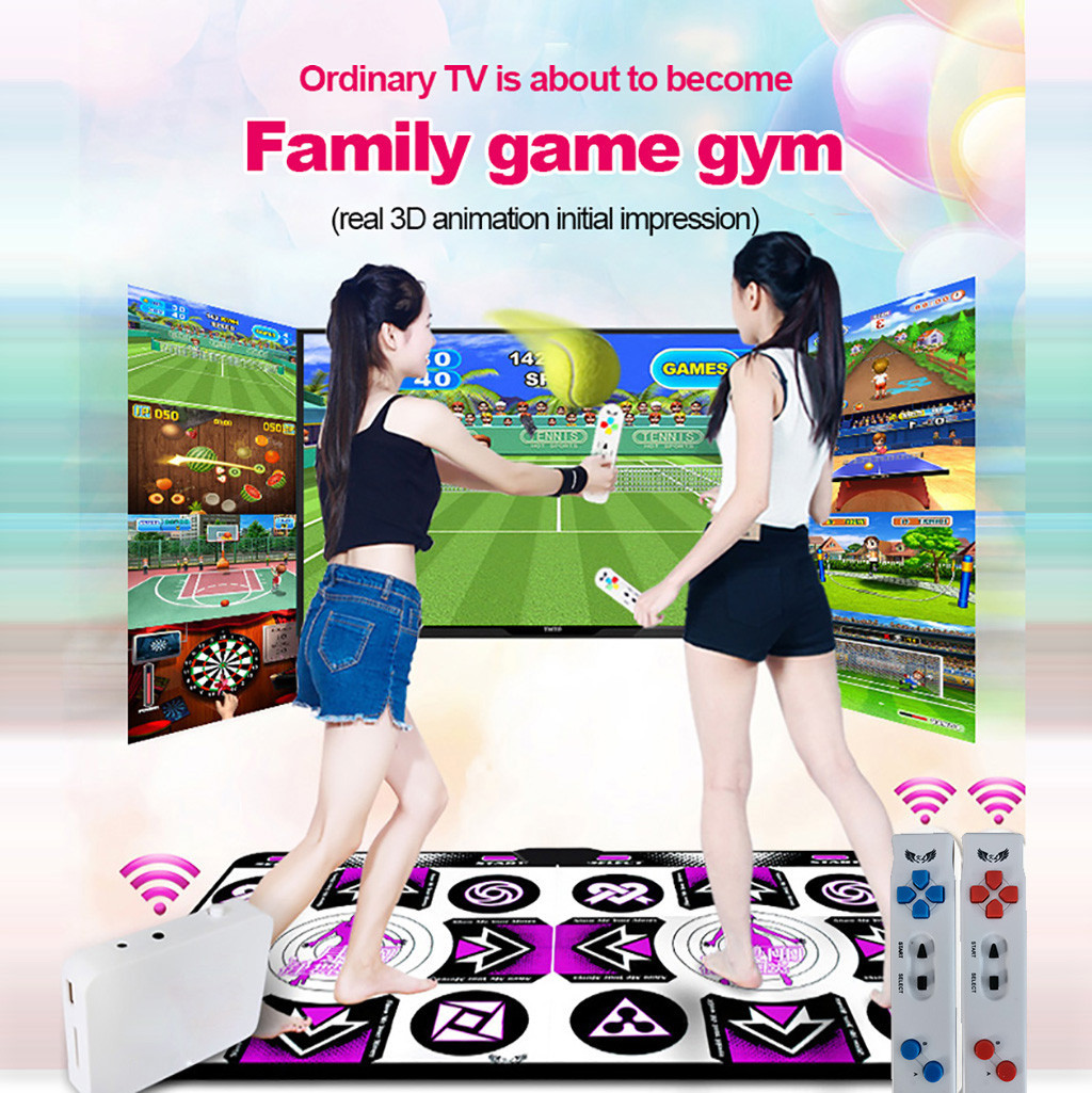 Dance Pad Non-Slip Dancing Step Pads Double user Dance Pad Remote Controller Sense Game English for PC TV Game Accessories