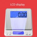 LED Digital Kitchen Scale Mini Pocket Stainless Steel Precision Jewelry Electronic Balance Grams Weight for Gold Baking Cooking