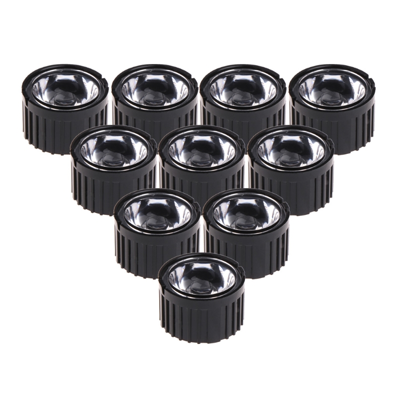 ANENG 10 Pcs 5/15/30/45/60/90/120 Degree Lens Reflector Collimator w/ Holder For 1-5W LED