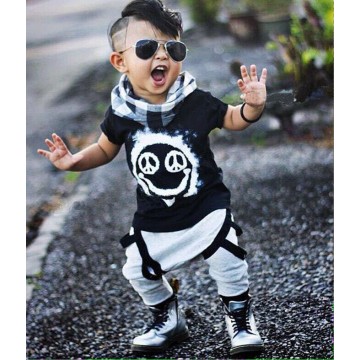 New Fashion Brand Summer Baby Girls Boy Clothing Sets Short-sleeved Cotton T-shirt Top+Pants Baby Boys Girl Clothes Infant Suits