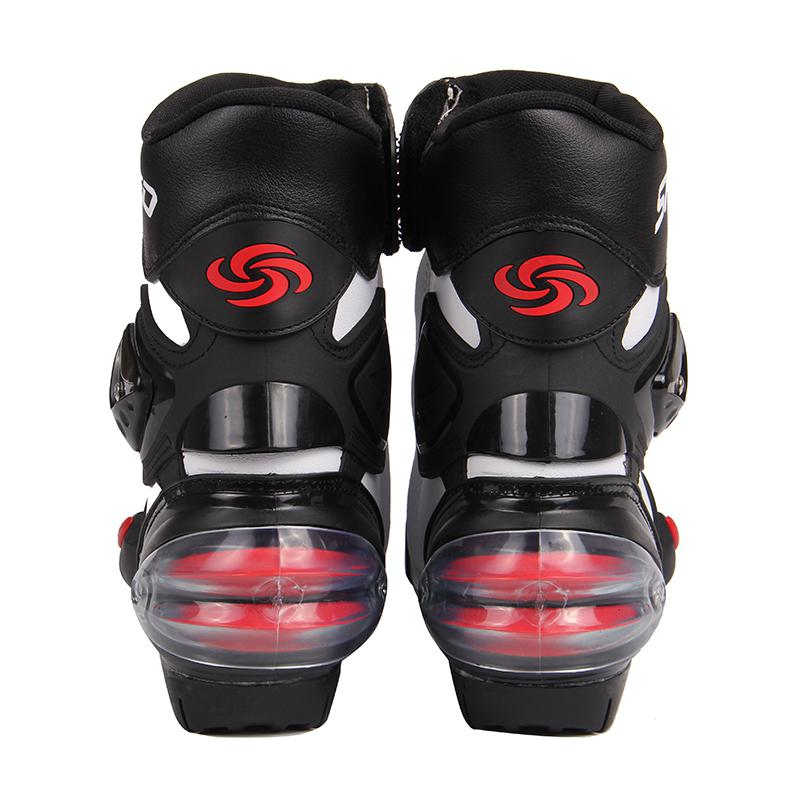 Motorcycle Racing Boots Leather Waterproof Riding Shoes Microfiber Motorbike Motocross Off-Road Protective Gears Moto Boots